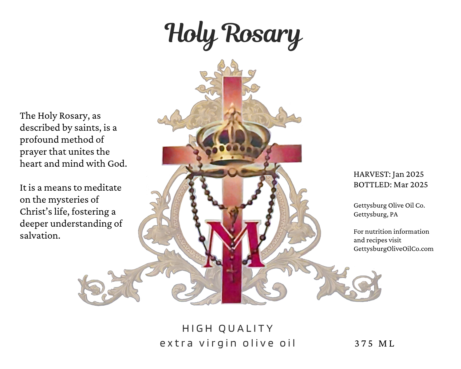 Holy Rosary Extra Virgin Olive Oil