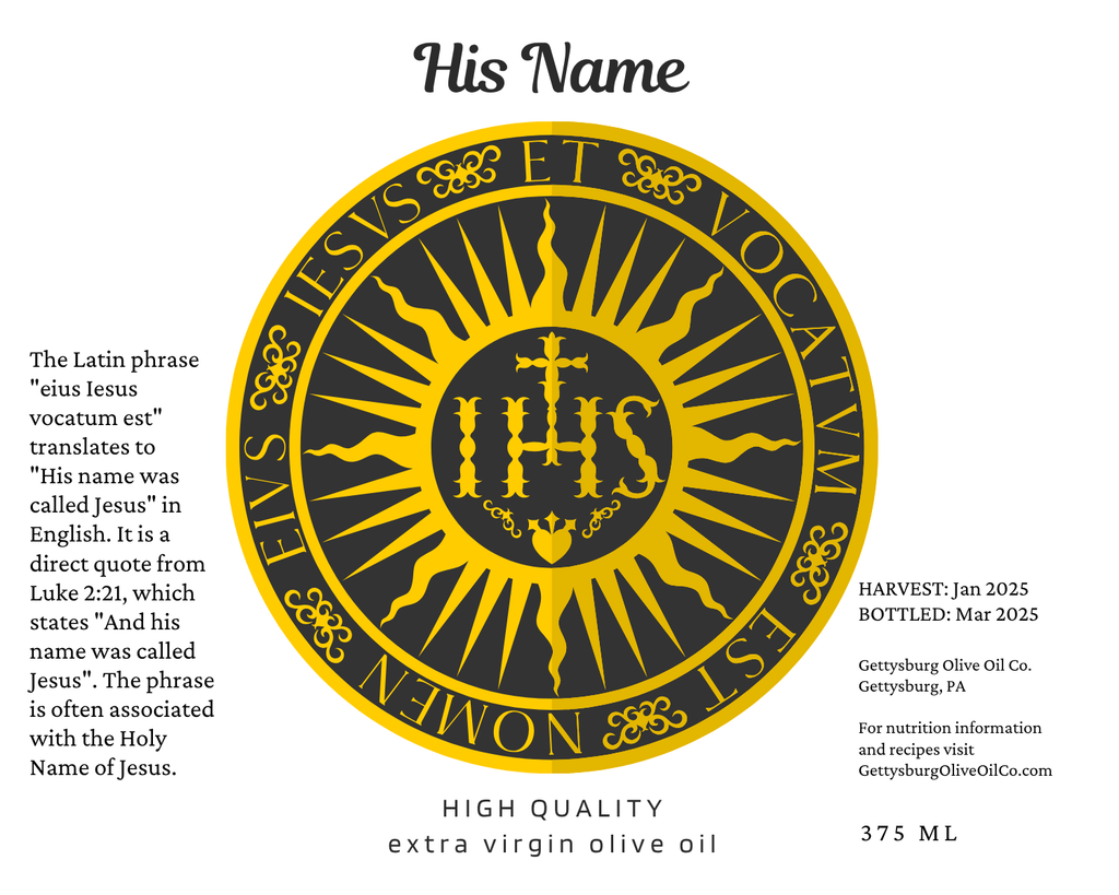 Name of Jesus Extra Virgin Olive Oil