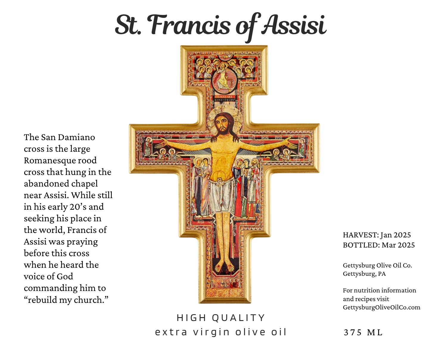 St. Francis Extra Virgin Olive Oil