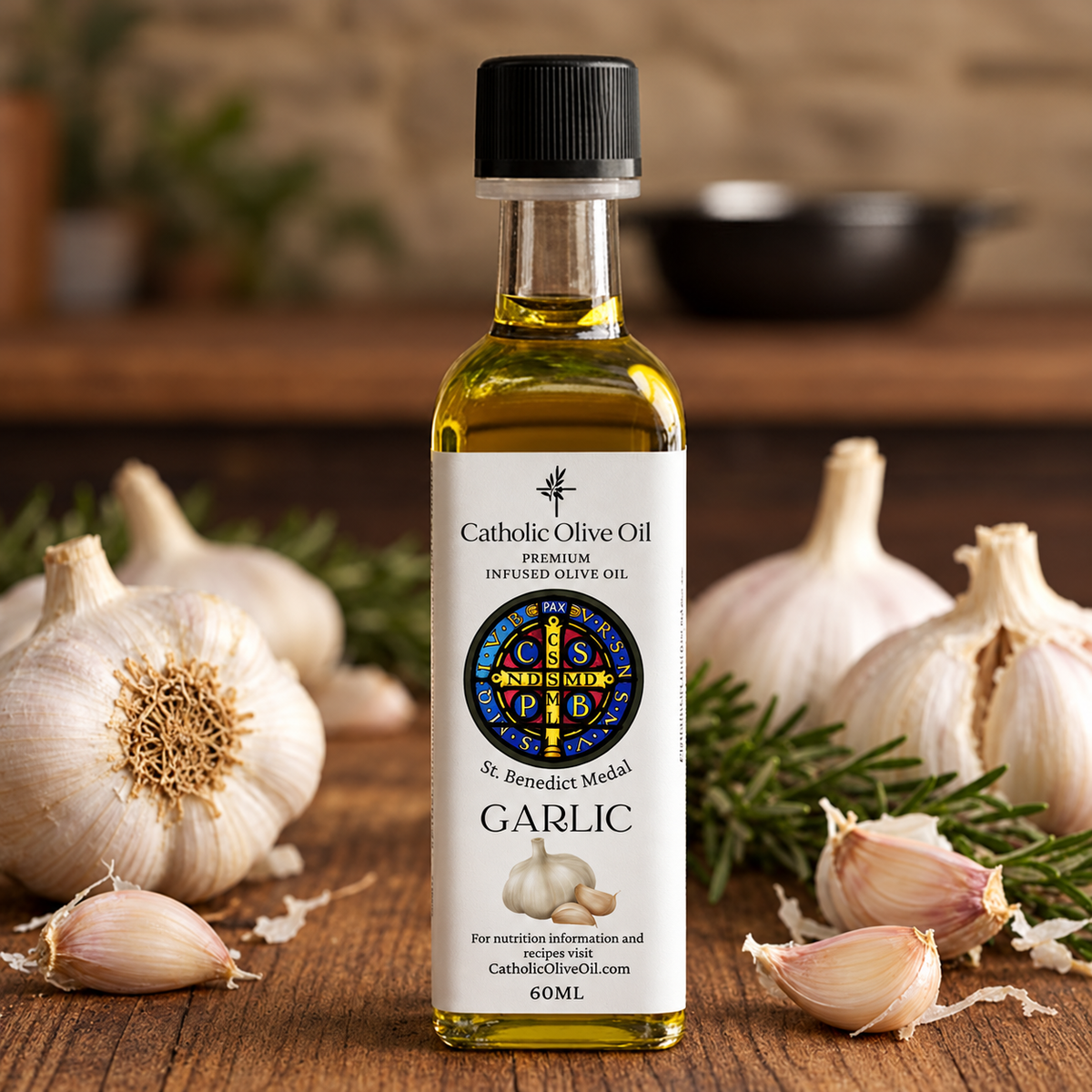 Catholic Olive Oil Garlic 60 ml