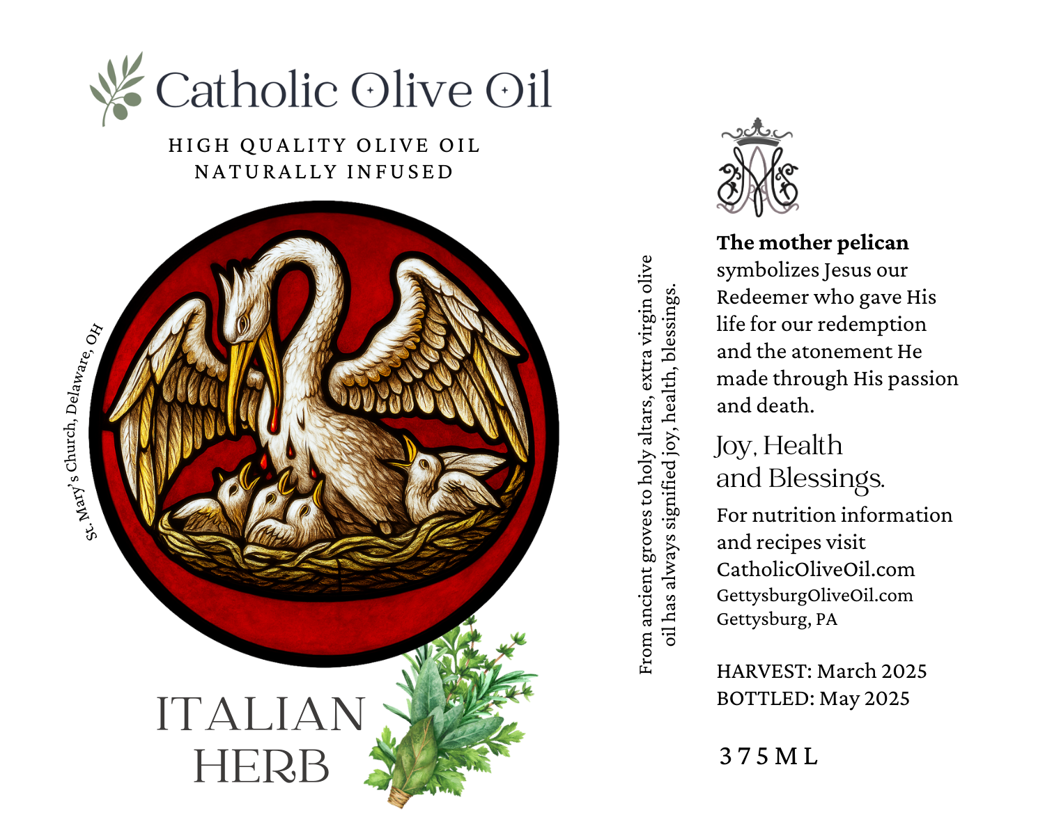 Mother Pelican Italian Herb Olive Oil