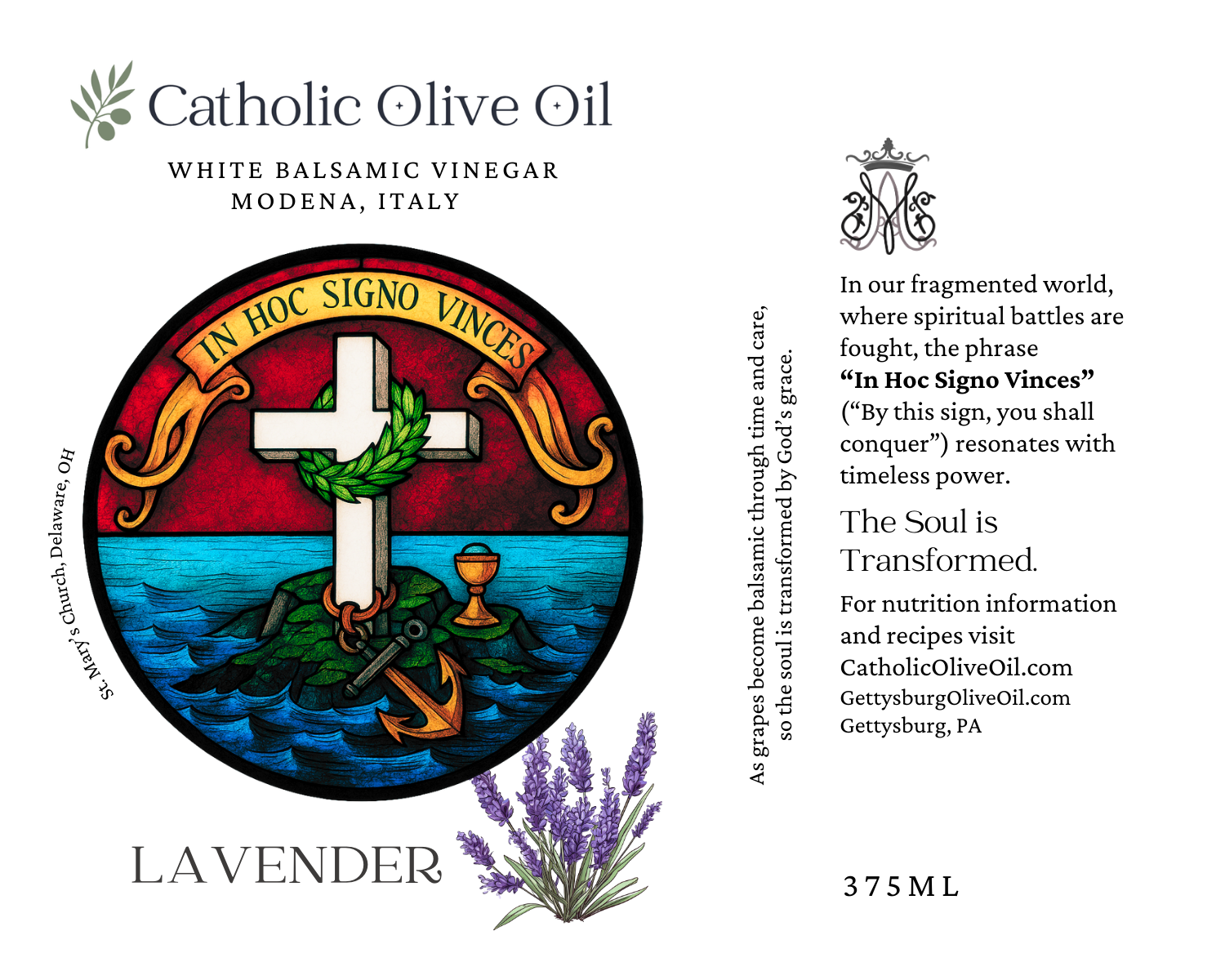 In Hoc Signo Vinces Lavender White Balsamic
