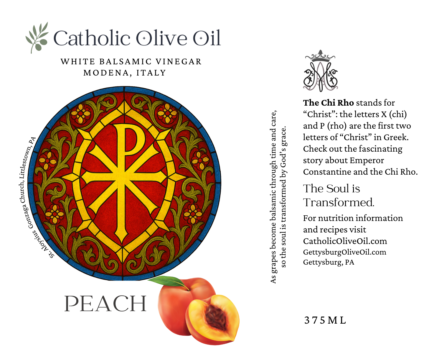 The Chi Rho Peach White Balsamic