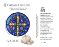 St. Benedict Garlic Olive Oil Label