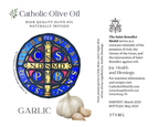 St. Benedict Garlic Olive Oil Label